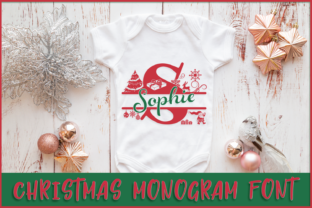 Christmas Monogram Font for Holiday Crafts and Labels
