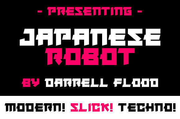 Japanese Robot Font: A Bold Display Font for Modern Campaigns