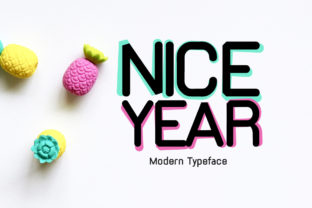 Nice Year: A Modern Display Font for Crafty Makers and Creative Sellers