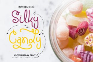 Silky Candy: A Bold & Cheerful Handwritten Display Font for Crafters & Sellers