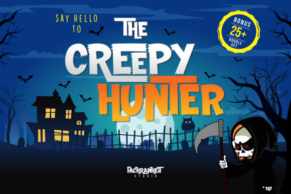 The Creepy Hunter: A Cheerful Display Font for Creative Projects